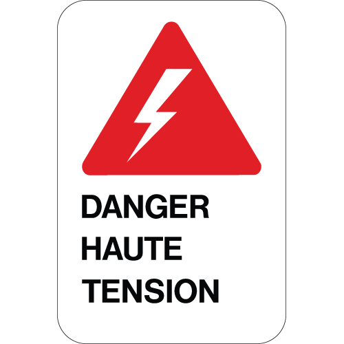 Panneau d'avertissement de danger haute tension R4030838